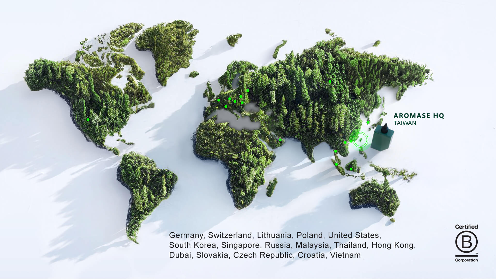 AROMASE distributing countries