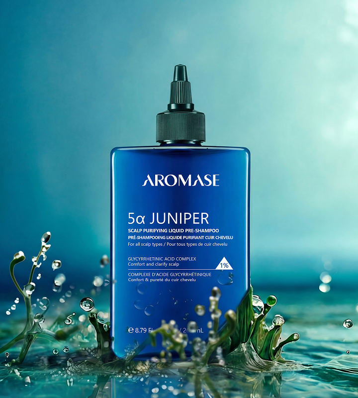 ARO Juniper Pre-Shampoo bottle in water